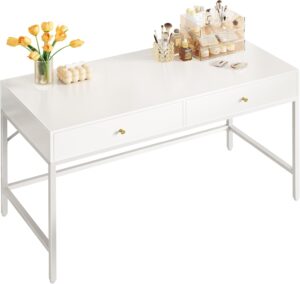 SUPERJARE Vanity Desk with Drawers, 47 inch Computer Desk