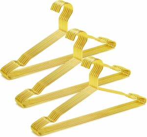Amber Home 30 Pack 17″ Shiny Gold Strong Metal Hanger
